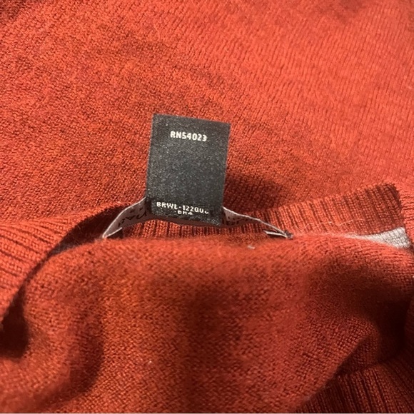 Banana Republic Men’s Large V-Neck 100% Extra Fine Merino Wool Sweater Sienna - Picture 8 of 11